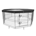 Köpek Oyun Alanı 8 Panelli Katlanabilir Metal Üst Kapaklı