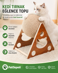 Ahşap Ipli Kedi Oyuncagi Topu Kedi Tırmalaması