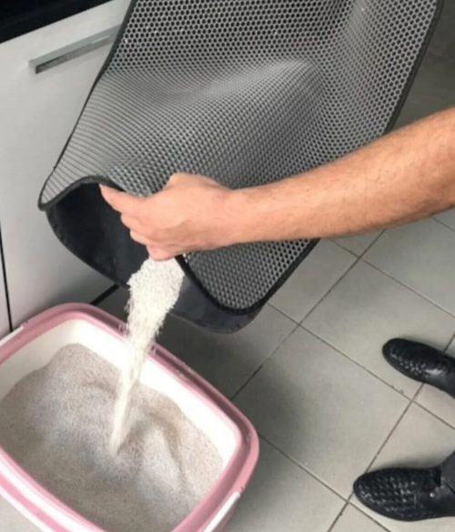 Elekli Kedi Tuvalet Önü Paspası Kedi Kumu Paspası