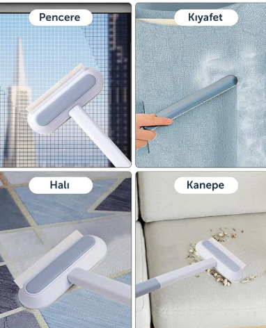 Evcil Hayvan Kedi Köpek Koltuk Halı Tüy Alma Fırçası