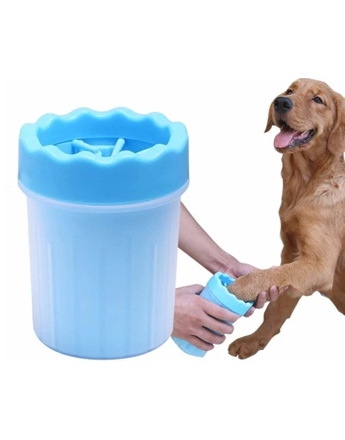 Küçük Irk Köpek & Kedi Pati Ayak Yıkama Kovası 9*11 cm Silikon Jel Fırçalı Pati Temizleme Bardak