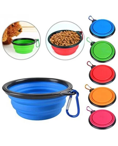 Katlanabilir Seyahat Silikon Köpek Mama Kabı 12 Oz 350 ml