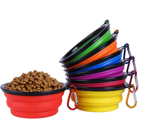 Katlanabilir Seyahat Silikon Köpek Mama Kabı 12 Oz 350 ml
