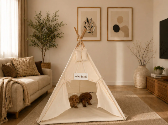 PET YATAĞI KEDİ KÖPEK YATAĞI İSİMLİKLİ ÇADIR ELYAF YATAK 75X75 CM PET MİNDER