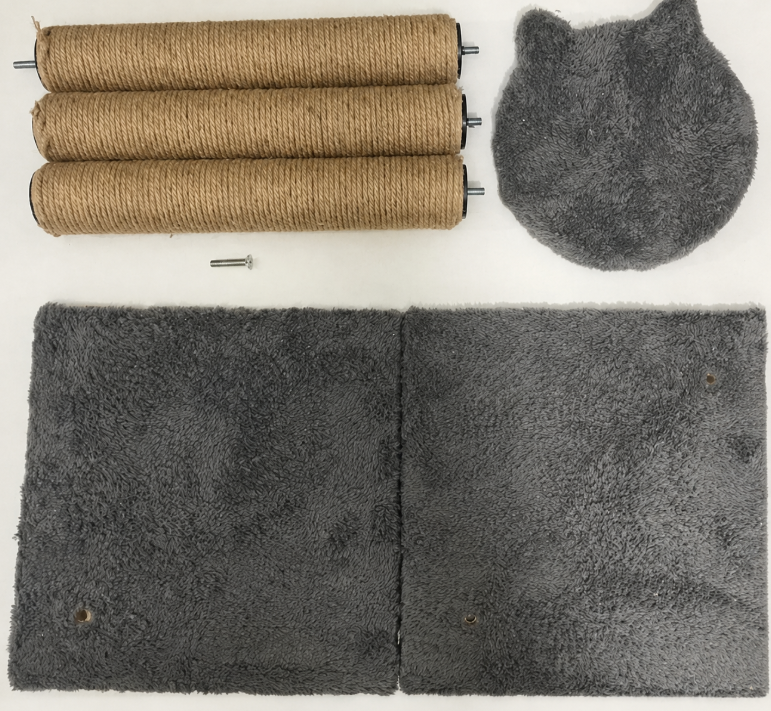 82 Cm Beyaz Iki Katlı Kedi Tırmalama Tahtası Catnipli Tırmalama Tahtası