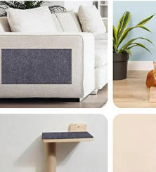 Kedi Tırmalama Halısı Yapışkanlı Her Yüzeye Uygulanabilir Kesilebilir Mobilya Koruyucu Mat (40X50)
